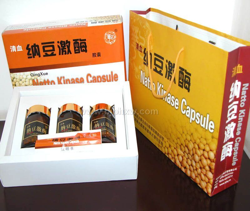 清血纳豆激酶胶囊(溶栓降脂)礼盒装