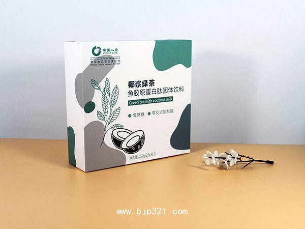 椰浆绿茶鱼胶原蛋白肽固体饮料
